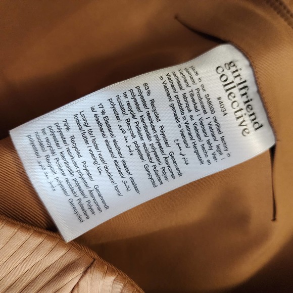 Girlfriend Collective Ribbed High Rise Leggings in Toffee Medium NWT - Picture 4 of 6